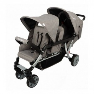 Poussette 3 places Lidoo H3E + Ergondrive Full Grey