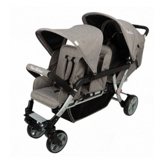 Poussette 3 places Lidoo H3E + Ergondrive Full Grey