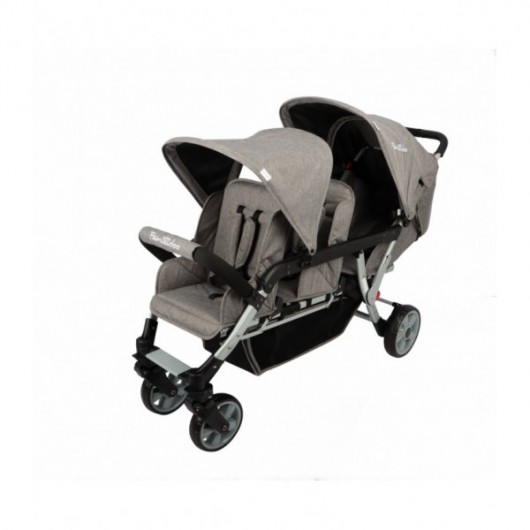 Poussette 3 places Lidoo H3E + Ergondrive Full Grey