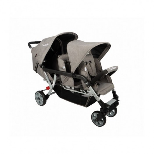 Poussette 3 places Lidoo H3E + Ergondrive Full Grey