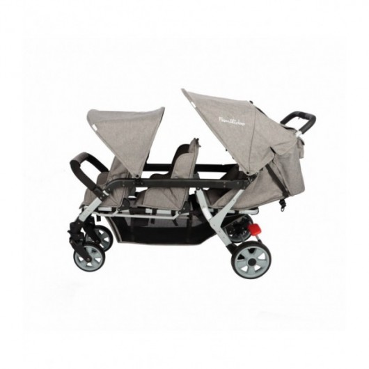Poussette 3 places Lidoo H3E + Ergondrive Full Grey