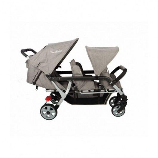 Poussette 3 places Lidoo H3E + Ergondrive Full Grey