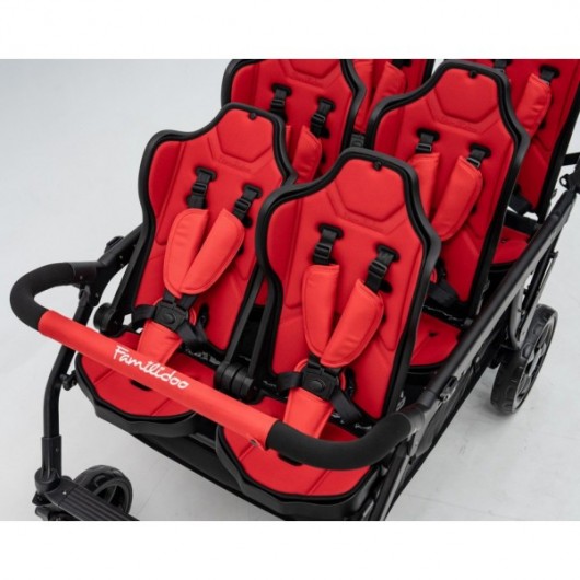 Poussette 6 places Assises Réversibles DSP6 Red