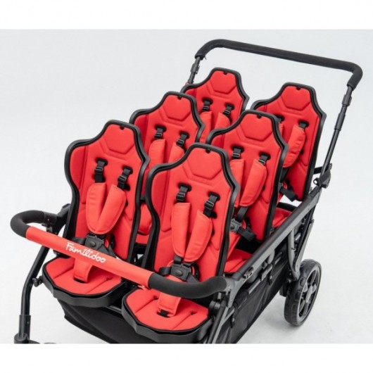 Poussette 6 places Assises Réversibles DSP6 Red