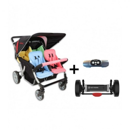 Pack Poussette 4 places Lidoo Star + Moteur