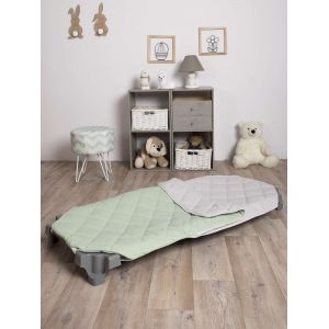 Sac matelassé - Vert amande / gris perle