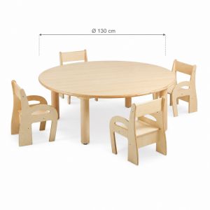 Table ronde ∅ 130 - Hauteur 40 cm - T0