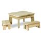 ENSEMBLE TABLE ET BANC CARRÉS - MATERNELLE
