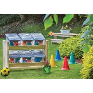 MEUBLE FIXE AVEC 6 BACS DE RANGEMENT INCLINÉS