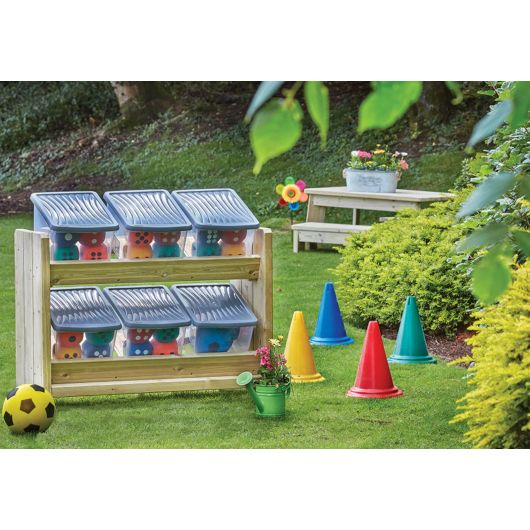 MEUBLE FIXE AVEC 6 BACS DE RANGEMENT INCLINÉS