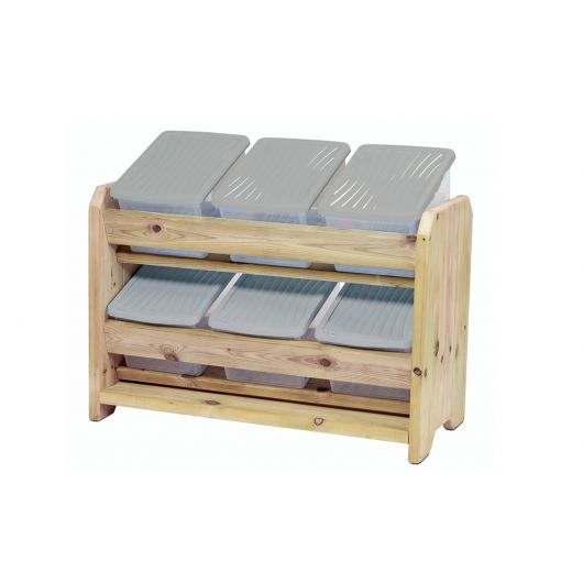 MEUBLE FIXE AVEC 6 BACS DE RANGEMENT INCLINÉS