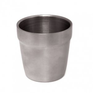 LOT DE 12 - GOBELET 18 CL DOUBLE PAROI - INOX Ø 7 cm h 7,5 cm