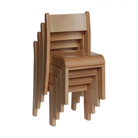 Chaise empilable - Coloris naturel - Hauteur 21 cm - Taille 0