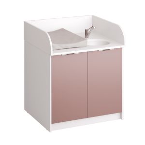 Plan de change compact 1 poste avec vasque - L95 cm