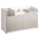 Plan de change 1 poste avec baignoire, escalier coulissant et change debout-  L183 cm