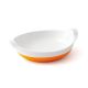 LOT DE 12 - ASSIETTE CREUSE AVEC ANTIDERAPANT ORANGE - MELAMINE L.21.2 x l.17.6 x h.6 cm
